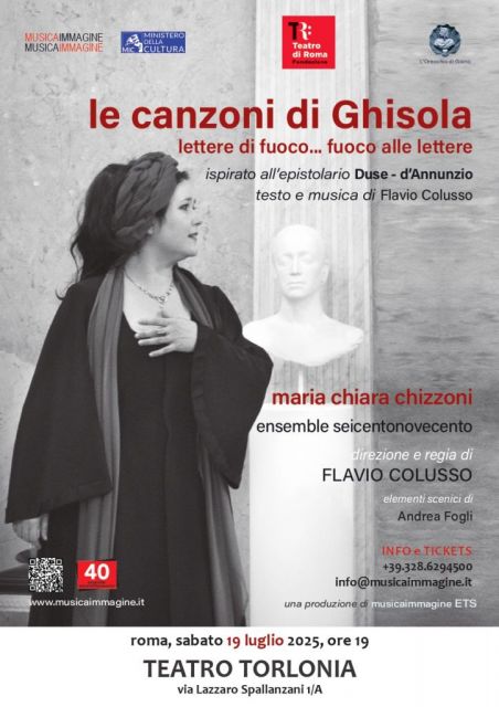 <strong style="border: 0px; margin: 0px; padding: 0px;">L’Orecchio di Giano al TEATRO TORLONIA</strong><br />Le canzoni di Ghisola / #EleonoraDuse100<br />ROMA, 19 luglio 2025